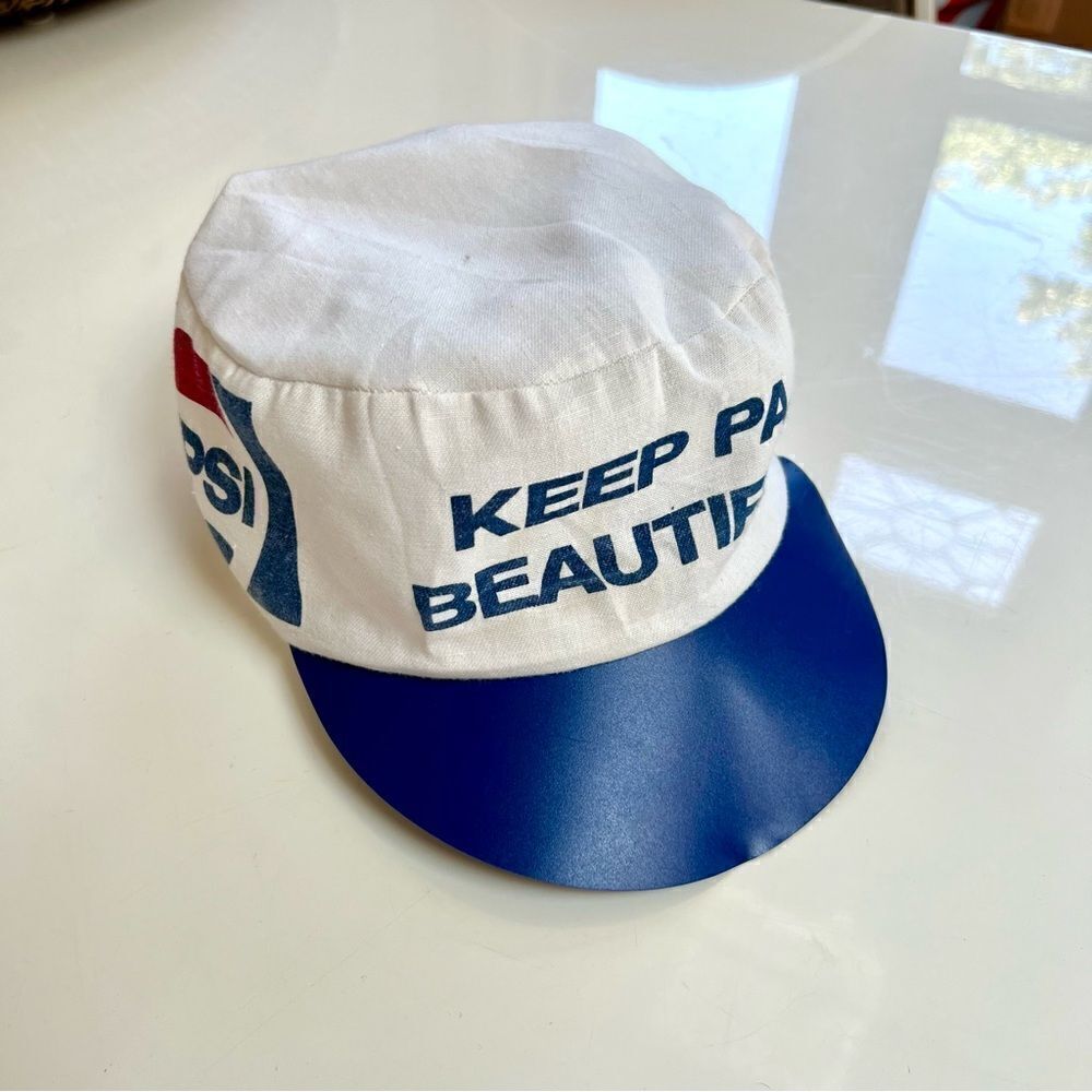 Vintage 80s 90s Keep Pennsylvania Beautiful Pepsi Painters Cap Hat - Picture 8 of 11
